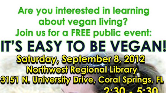 Learn More about Vegan Living – Free Event