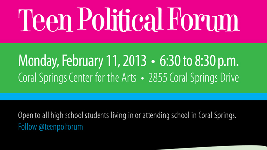Coral Springs Hosts Sixth Annual Teen Political Forum