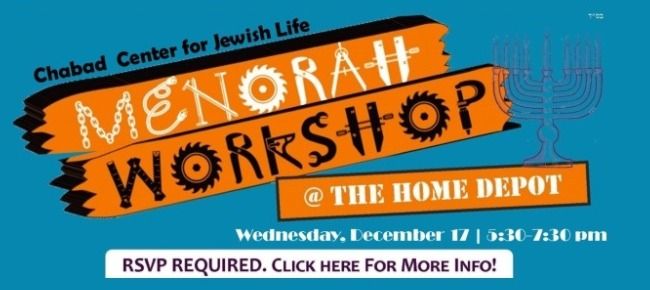 Chabad Center Holds Menorah Workshop and Hanukkah Candle Lighting Activities