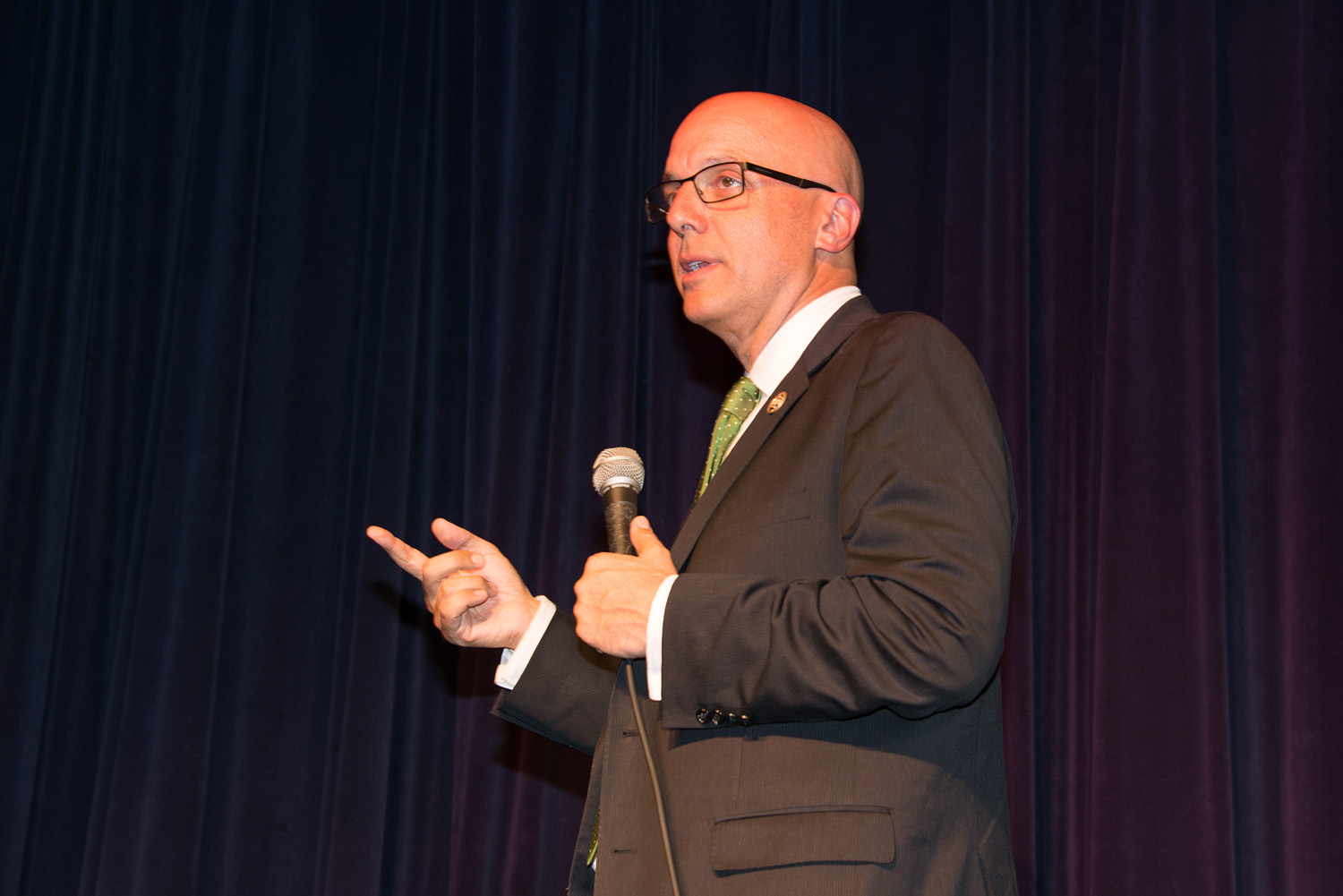 U.S. Congressman Ted Deutch announced that he opposes Iran deal at a Town Hall meeting in Coral Springs, Florida. Photo by Sharon Aron Baron