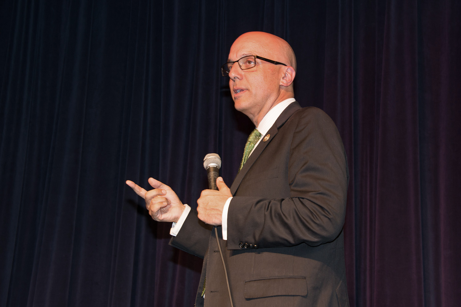Congressman Ted Deutch at a Town Hall meeting in Coral Springs last fall. Photo by Sharon Aron Baron