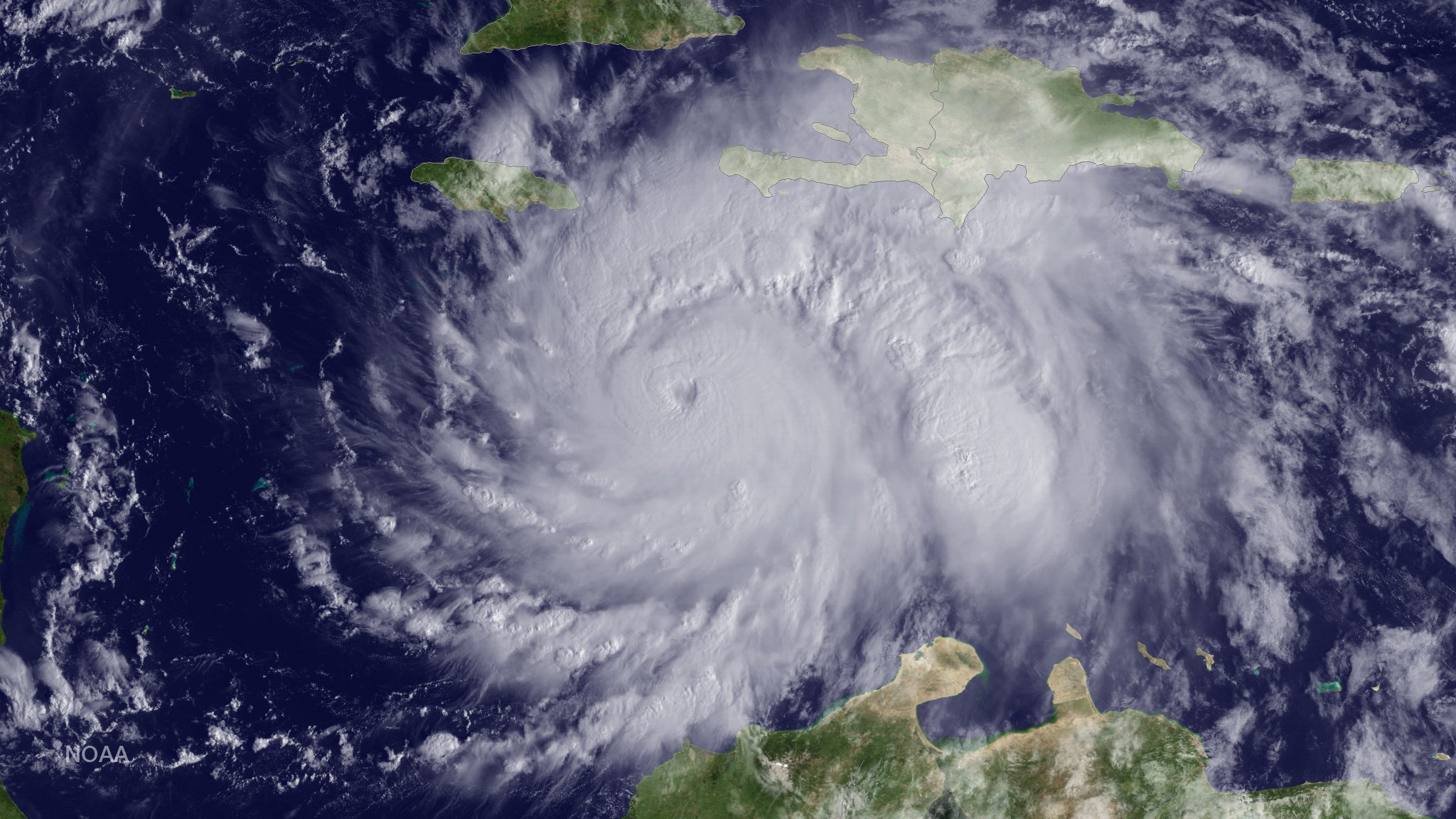 Hurricane Matthew in the Caribbean Sea from the National Weather Service