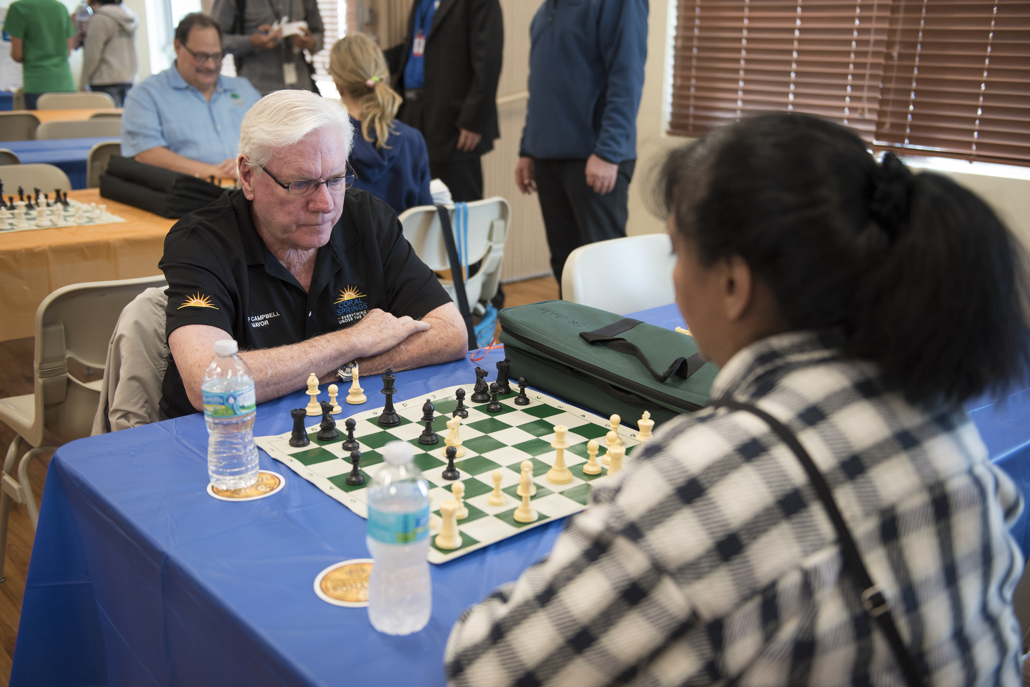 Mayor Skip Campbell at the Mayor's Chess Challenge