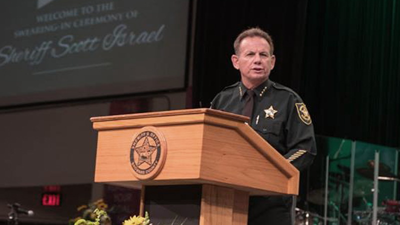 Sheriff Scott Israel at his swearing-in ceremony in January. Photo courtesy BSO.