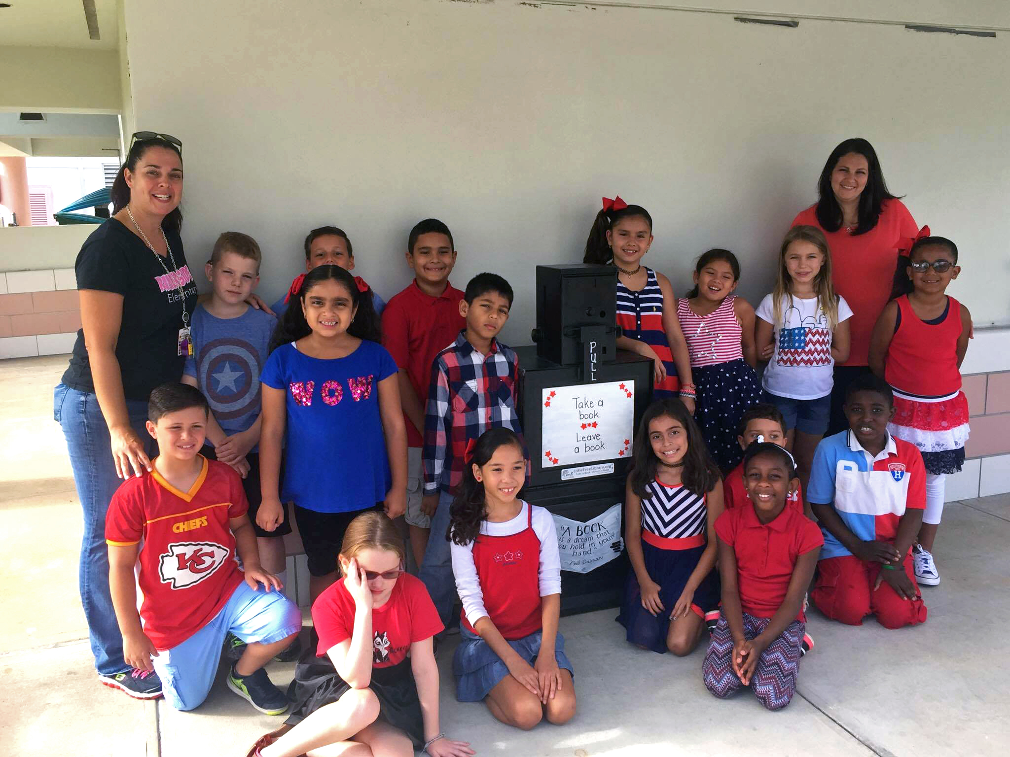 Take a book, leave a book; Riverside Elementary Opens Little Free Library