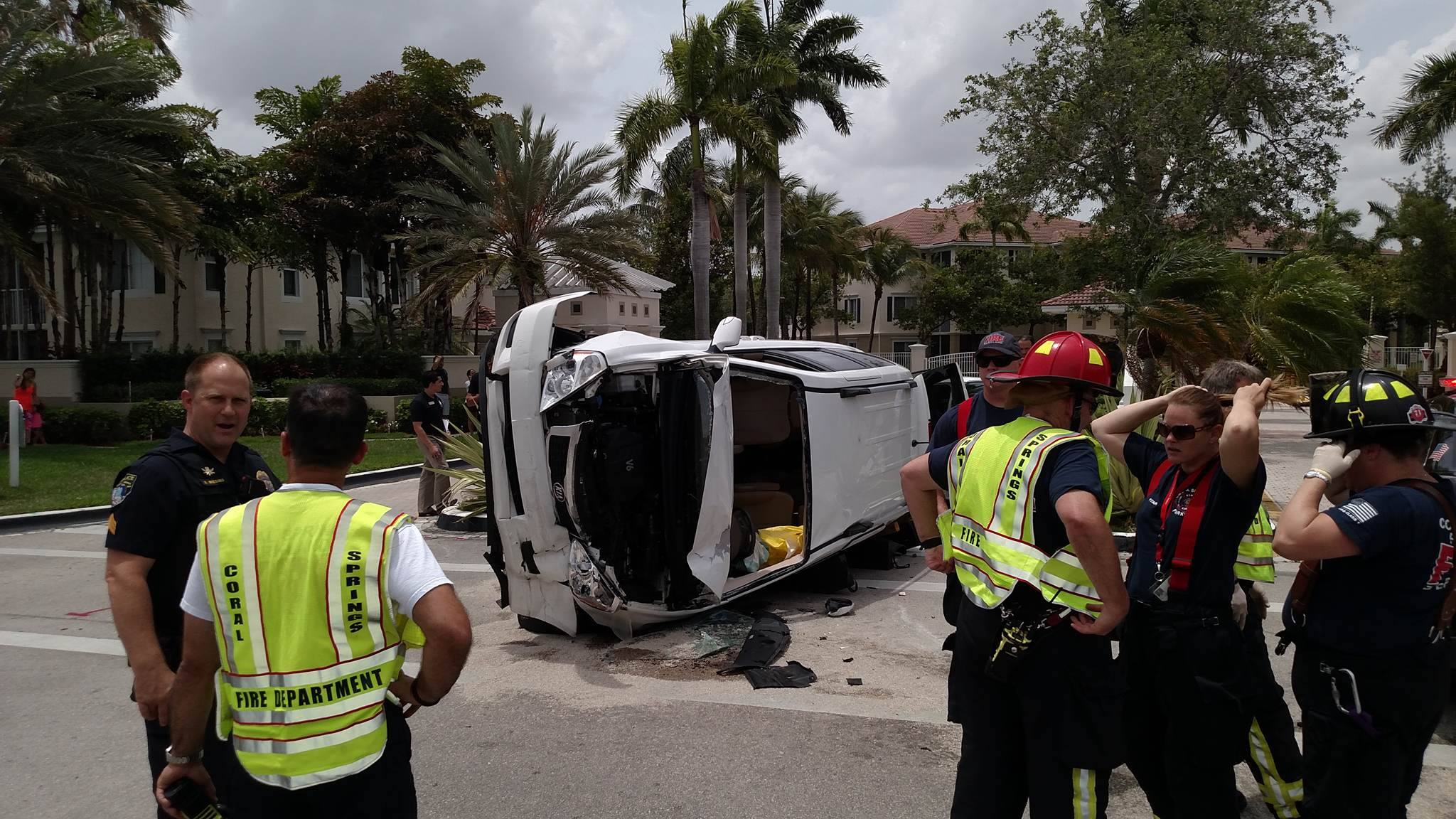 Two-Vehicle Crash in Coral Springs Sends Three to Hospital