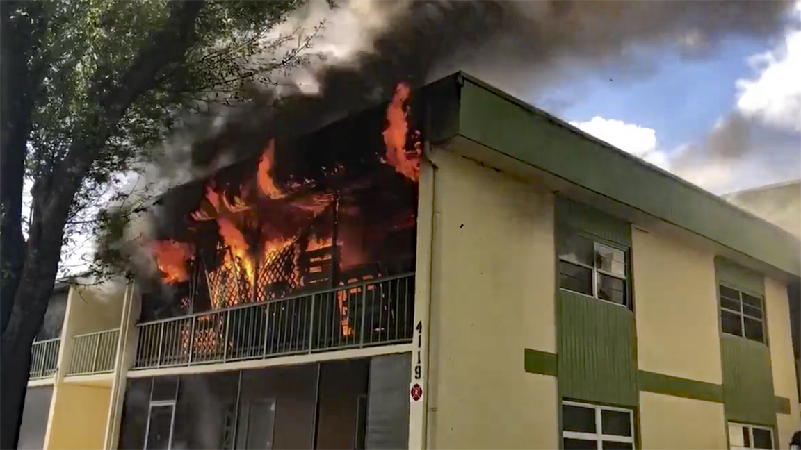 Condo Catches Fire in Coral Springs
