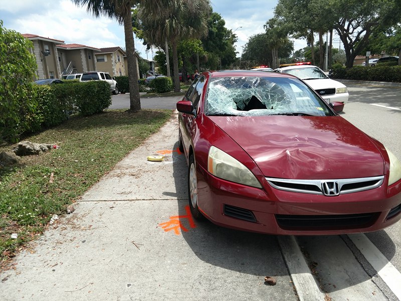 Man Seriously Injured After Car Jumps Curb in Coral Springs