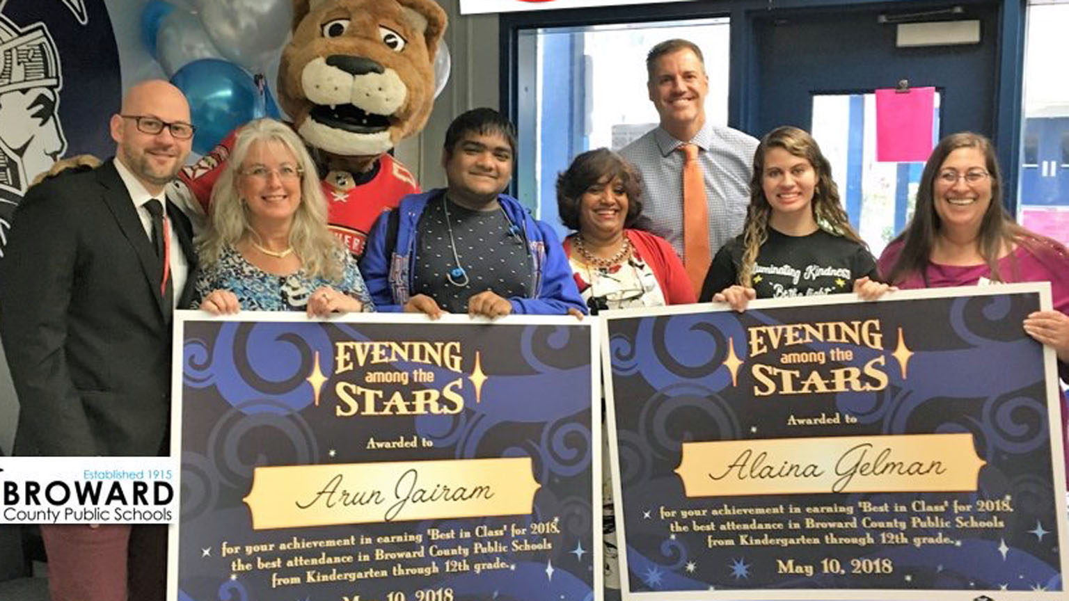 Local Students Recognized for Perfect Attendance from Broward County Schools