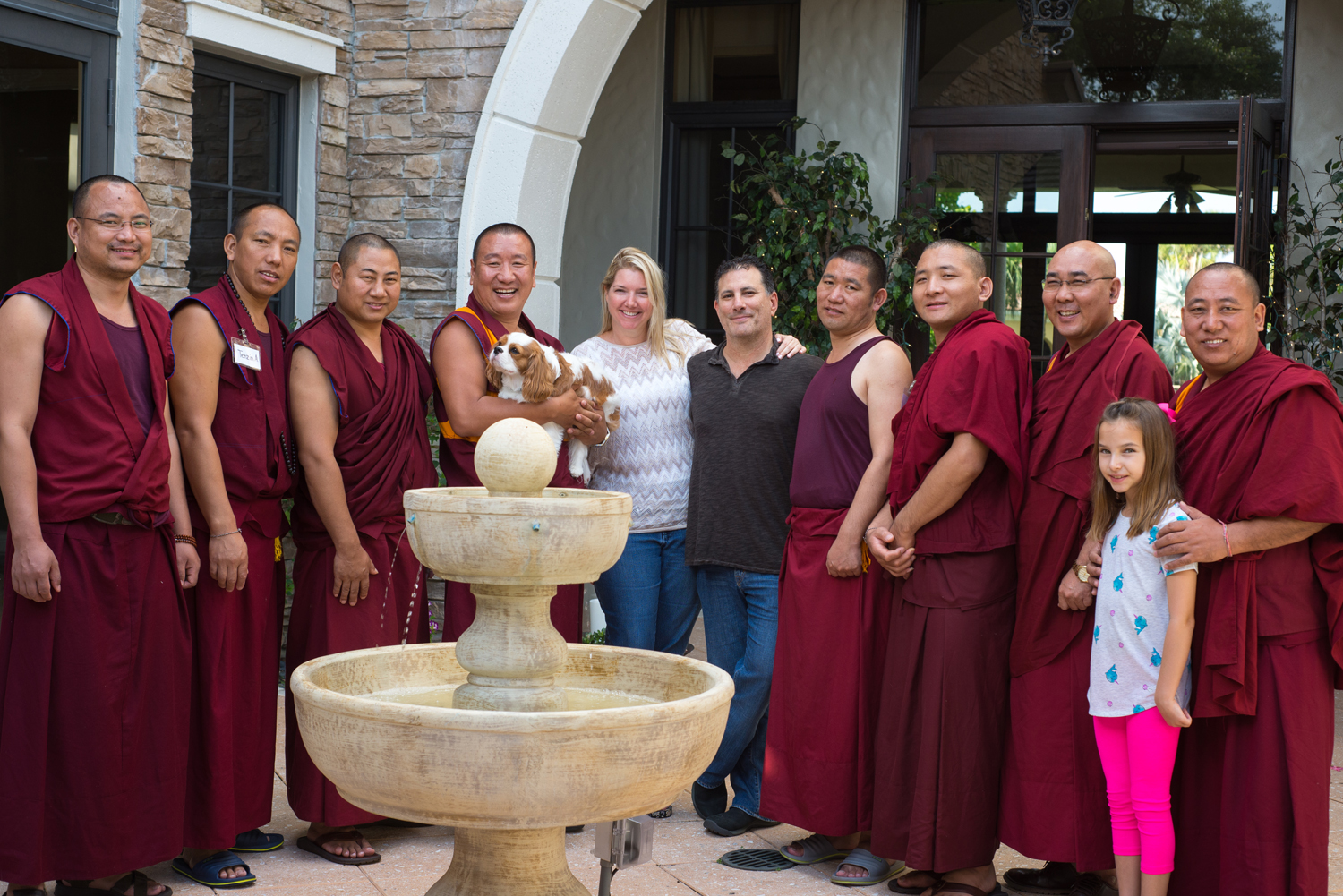 Local Family Play Host to Eight Tibetan Buddhist Monks