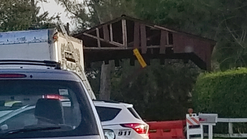 Iconic Coral Springs Covered Bridge Damaged After Too-Tall Truck Tries Pass Under