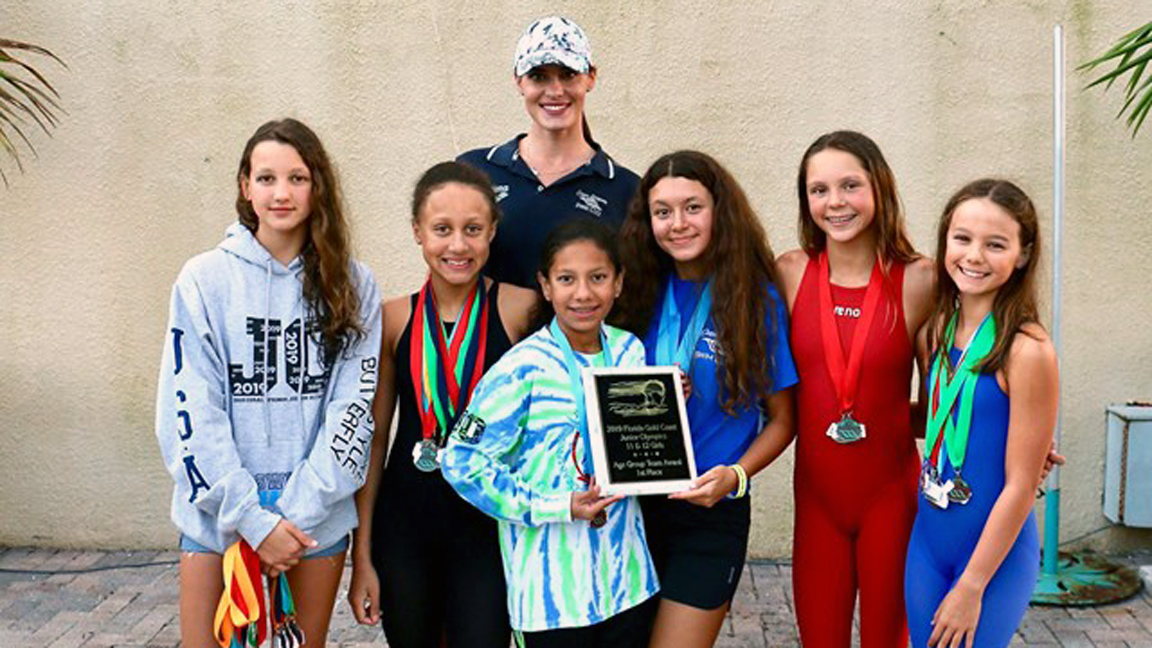 Coral Springs Swim Club Girls Place First at Florida Gold Coast Junior Olympics