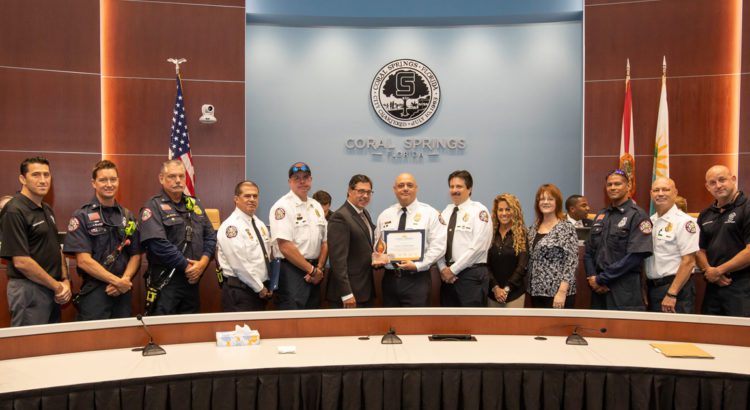 Coral Springs-Parkland Fire Captain Accepts National Award Coral Springs-Parkland Fire Captain Accepts National Award