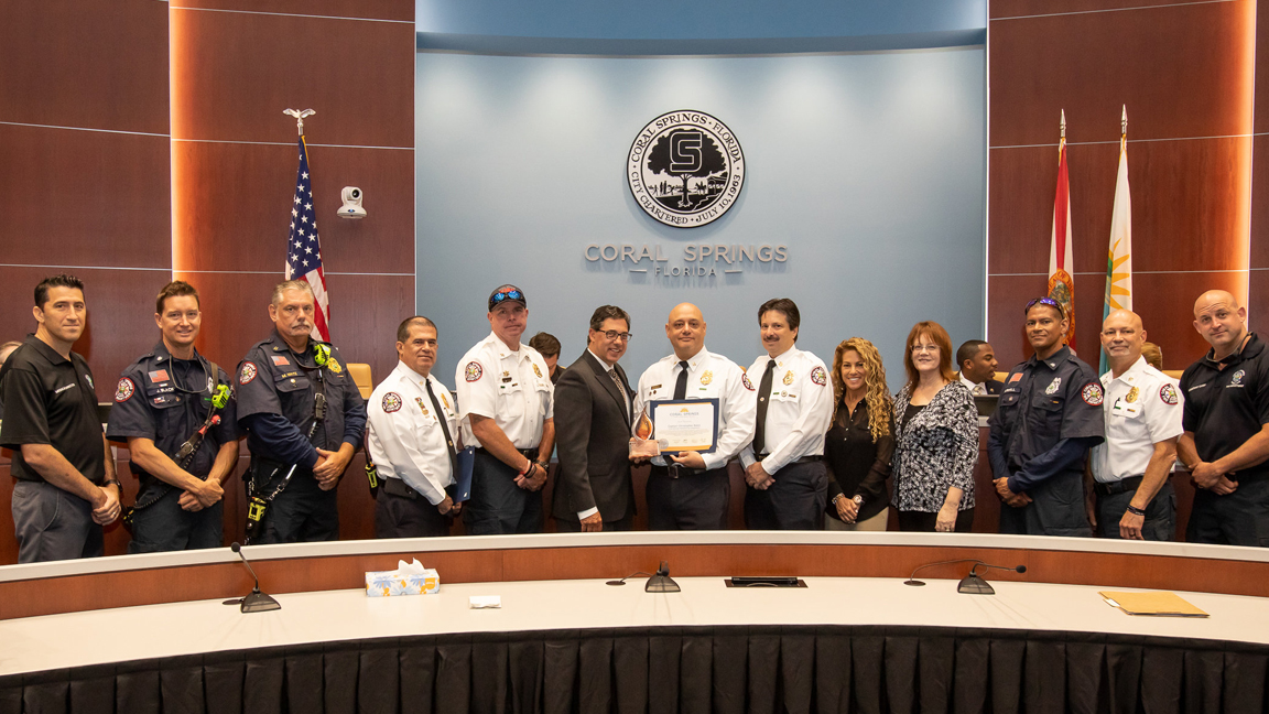 Coral Springs-Parkland Fire Captain Accepts National Award