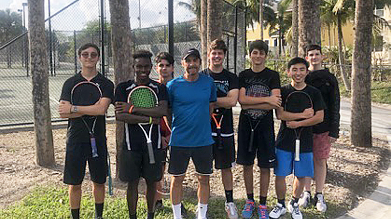 Coral Glades High School Boy's Tennis. {courtesy Dr. Kaplan}