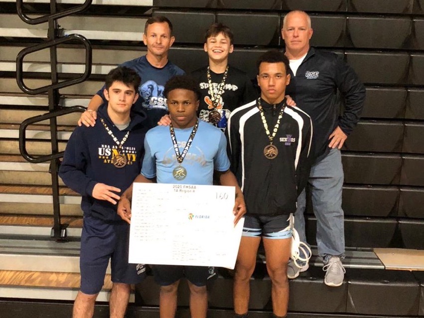 Coral Springs Charter's Wrestling Team sent four players to States in a terrific season. (Courtesy CSC Athletics)