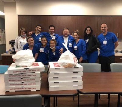 Pizza Restaurant Donates 75 Pies to Medical Professionals at Hospital