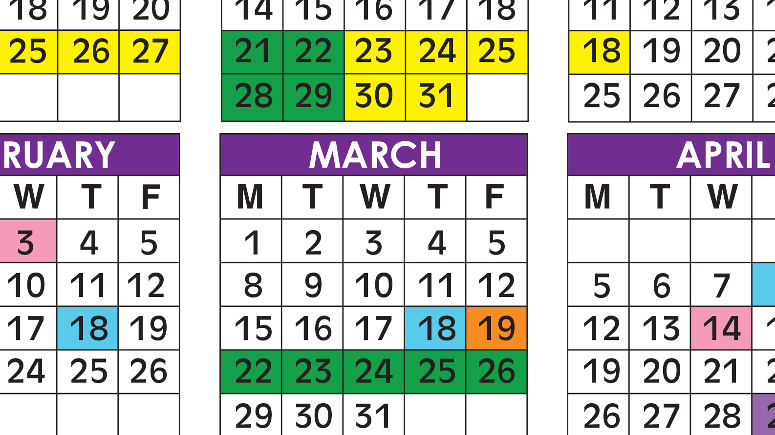 Broward School Calendar 2021-22 Official 2020/21 Broward County Public Schools Color Calendar 