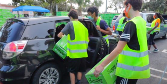 Chabad of Coral Springs Holds Free Food Distribution on March 29