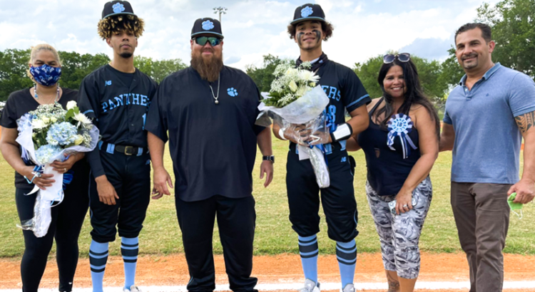 Coral Springs Charter Baseball Team Honors Rodriguez and Maestre For Big Win on Senior Night