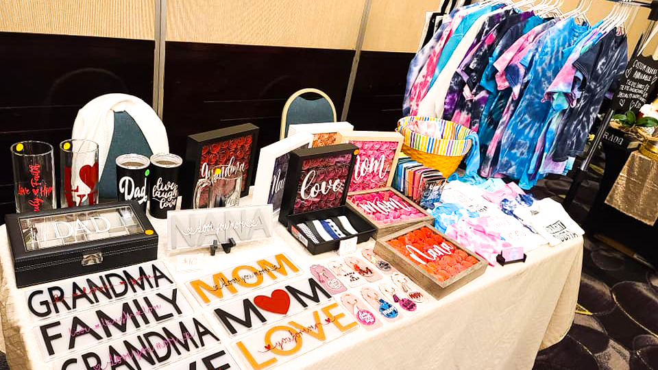 A vendor table at a Korina's Krafty Kreations show [Facebook]