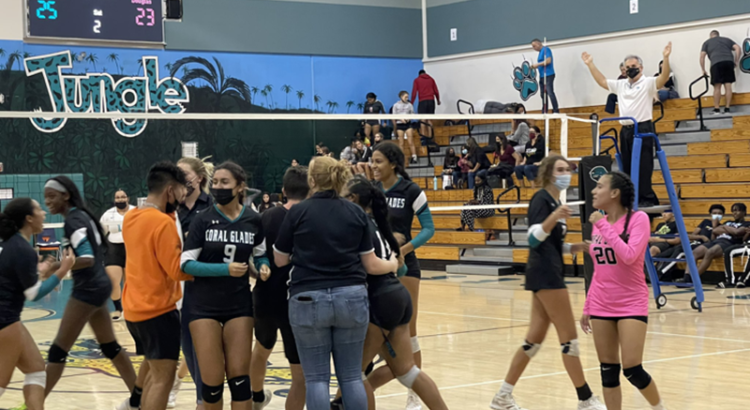 Coral Glades Girls Volleyball Wins Tight Match Against Marjory Stoneman Douglas