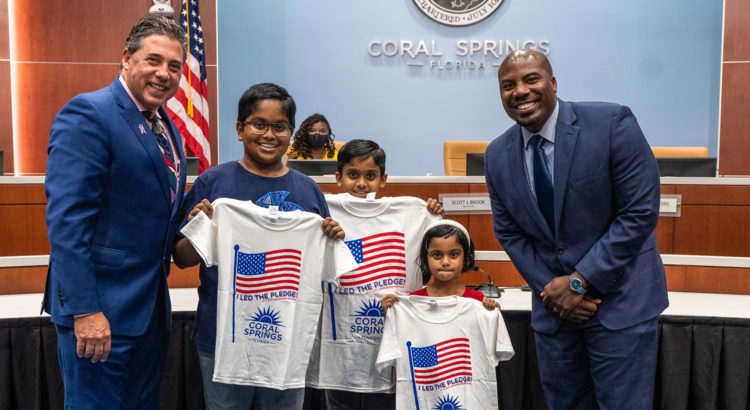 City of Coral Springs Seeks Local Kids to Lead the Pledge at 2022 Commission Meetings