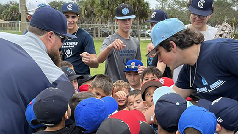 Coral Springs Charter Baseball Hosts Preseason Clinic For North Springs Little League