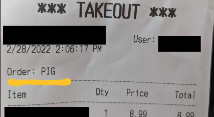Restaurant Worker Fired For Writing ‘PIG’ on Coral Springs Police Officer’s Receipt