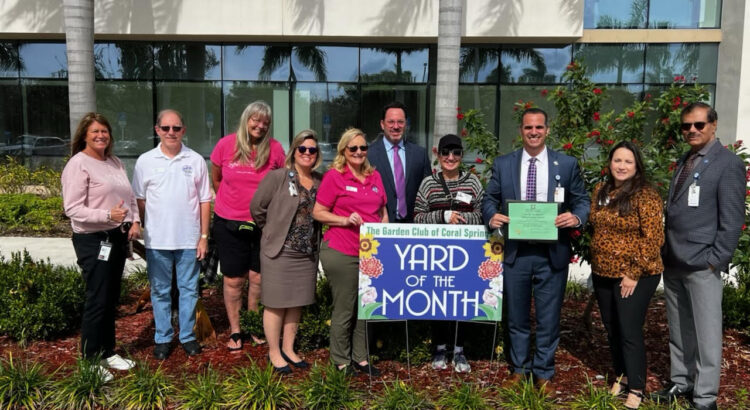 Broward Health Coral Springs Wins ‘Yard of the Month’ Beautification Award