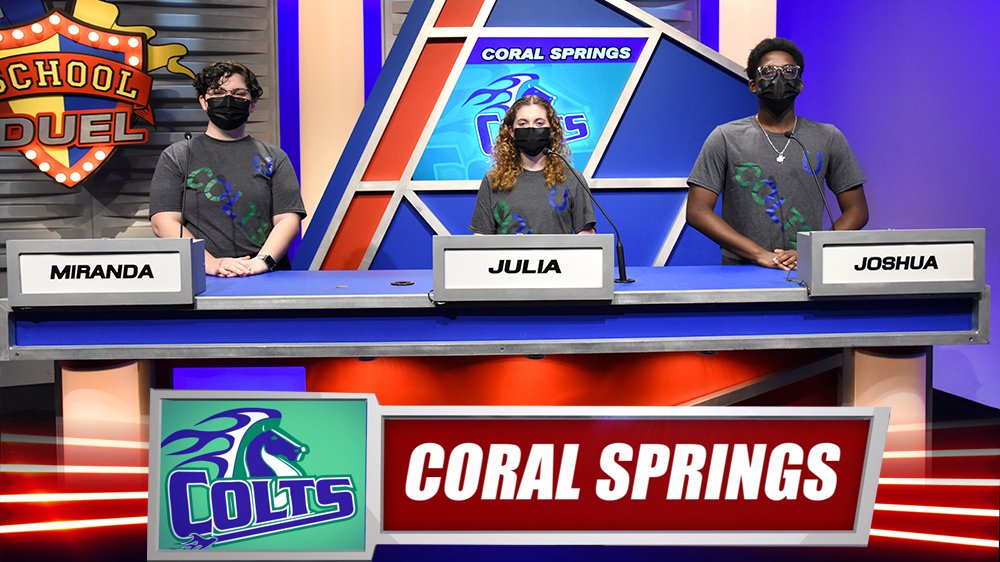 Coral Springs High School Competes On "School Duel" TV Show