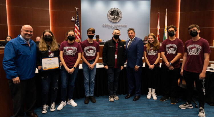 Coral Springs Commission Honors Eagle Regiment Marching Band