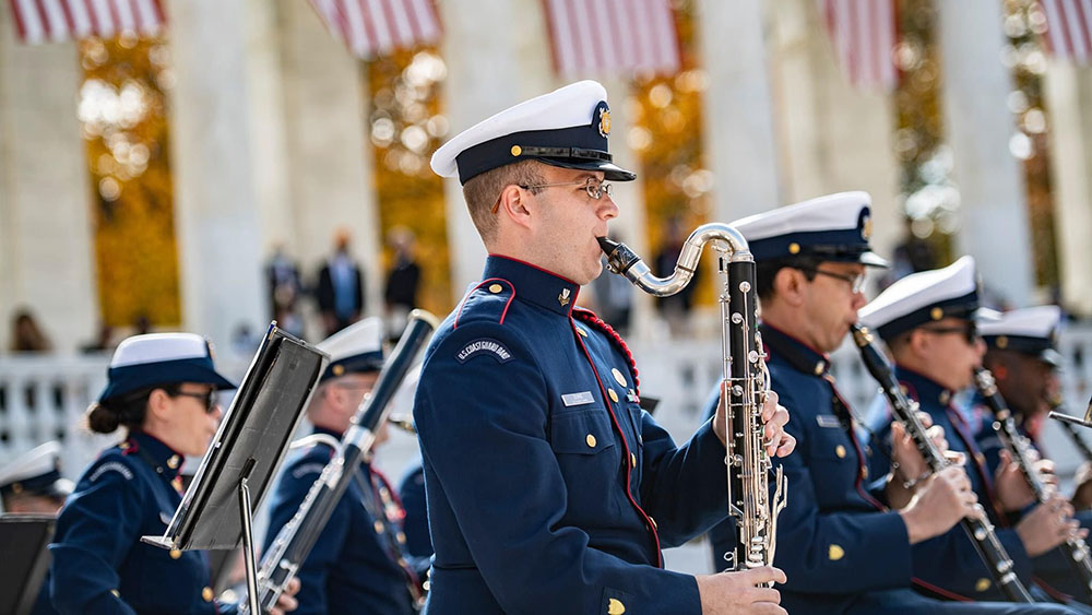 The US Coast Guard Band Performs Free Concert at Marjory Stoneman