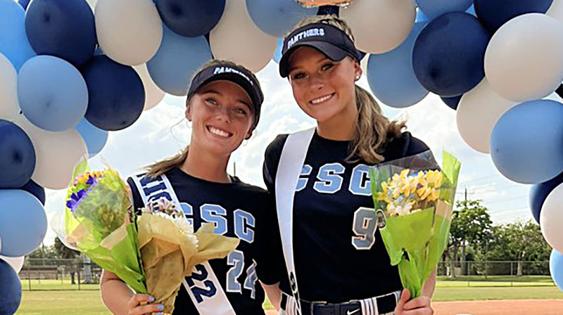 Coral Springs Charter Softball Honors 2 State Champions Honored on Senior Night