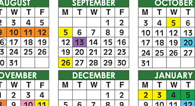 Official 2022/23 Broward County Public Schools Color Calendar