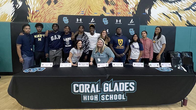 12 Coral Glades Student-Athletes Officially Sign to Play in College