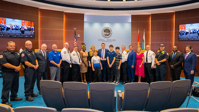 Medical Director for the Coral Springs-Parkland Fire Department Recognized by City