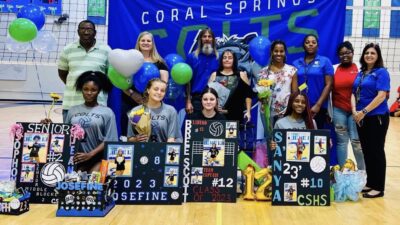 Coral Springs High School Girls Volleyball Wins on Senior Day to Remain Unbeaten