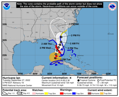 Tropical Storm Warning In Effect for Broward County for Hurricane Ian