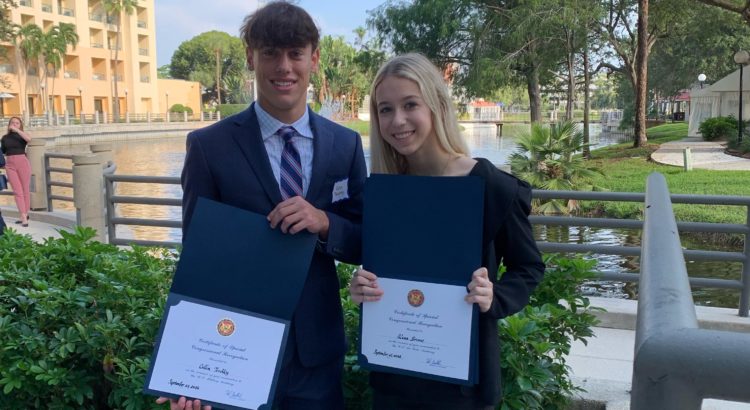 2 Coral Springs Charter Students Receive Military Academy Nominations from Rep. Ted Deutch