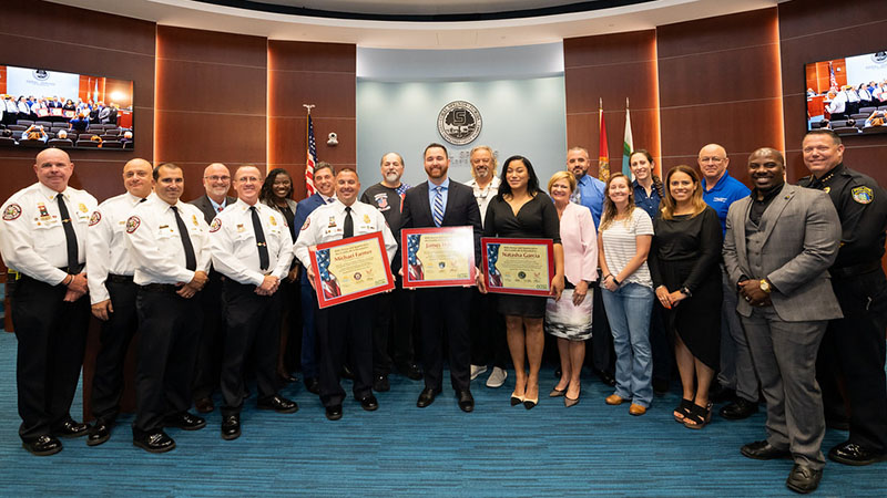 Coral Springs Commission Recognizes First Responders For Service