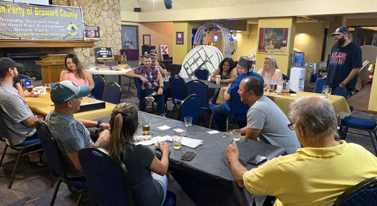 Libertarian Party of Broward County Holds Social Event at JD’s Sports Bar in Coral Springs
