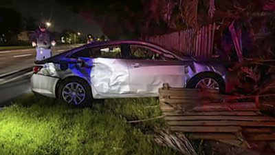 No Injuries Reported After Vehicle Crashes Backyard Party in Coral Springs