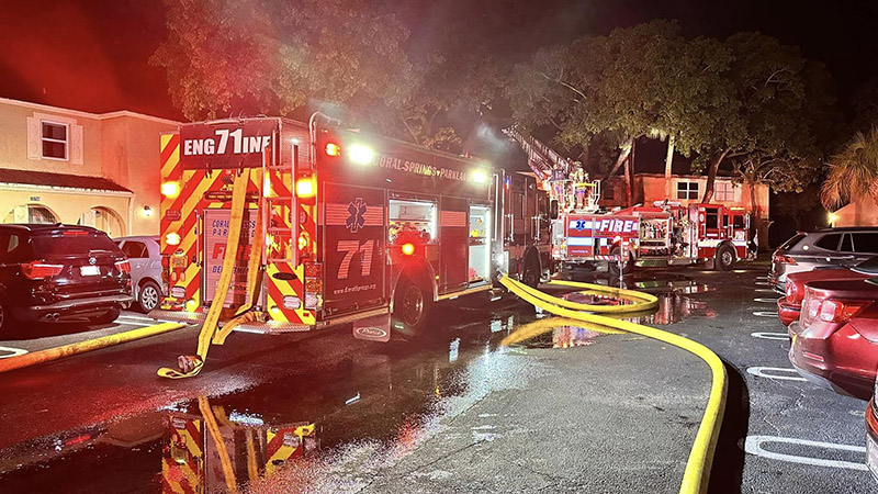 Two-Alarm Fire in Coral Springs Destroys Several Condo Units