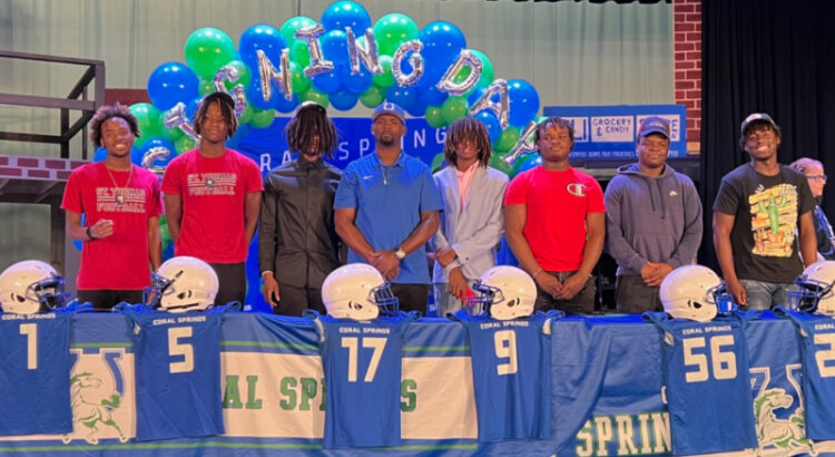 7 Coral Springs High School Football Players Make College Picks