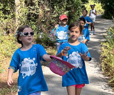 Ramblewood Elementary's Bubble Run. Photos by Faran Fagen}