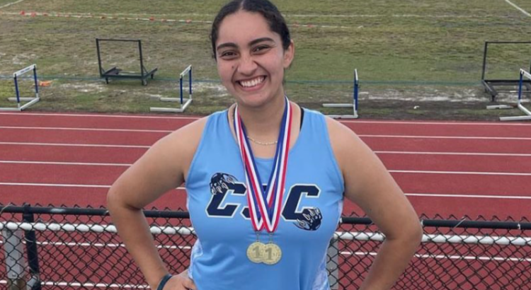 Alexandra Bruno Wins District Championship in 2 Events; Varsity and Middle School Compete