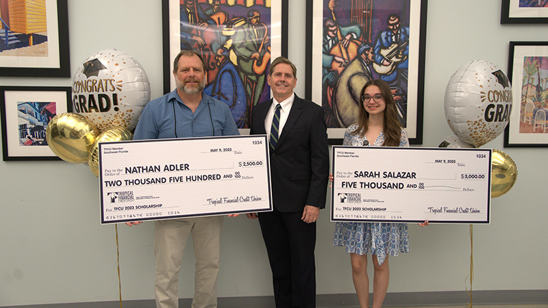 Tropical Financial Credit Union Grants $10,000 in Scholarships to Local Students