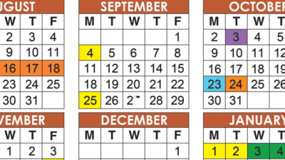 Official 2023/24 Broward County Public Schools Color Calendar