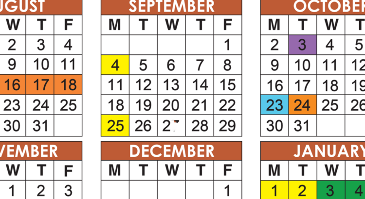 Official 2023/24 Broward County Public Schools Color Calendar